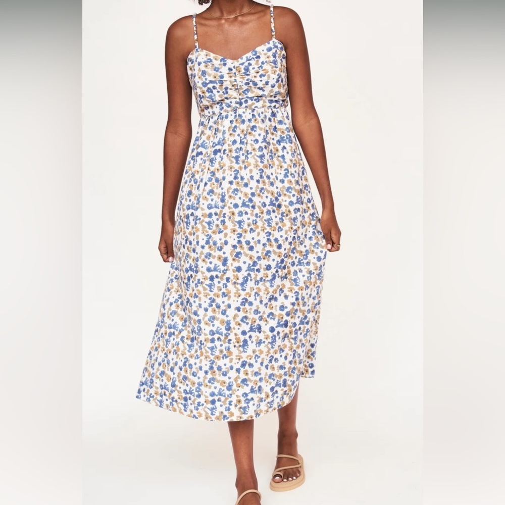 MIRTH Deia Dress in Alpine Floral 100% Cotton size medium